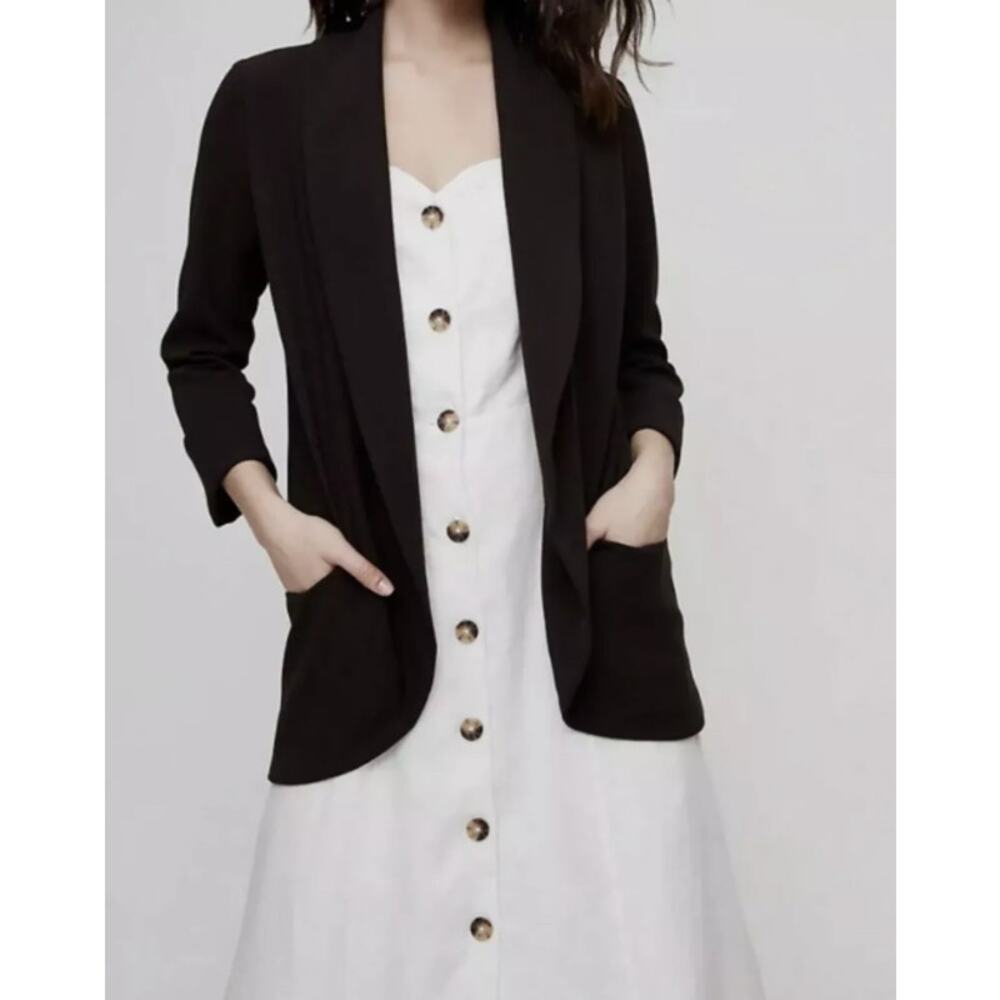 Aritzia Wilfred Chevalier Blazer Black Size 0 Open Front